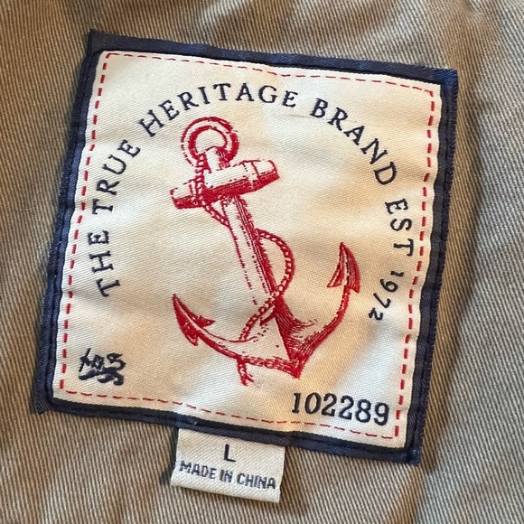 Tan Trench with Edgy Faux Leather sleeves and silver studs - Picture 3 of 4